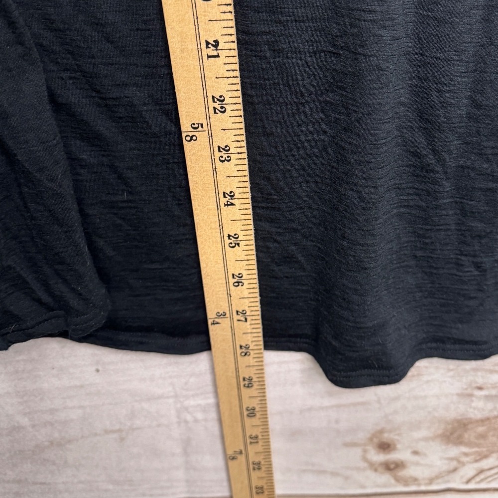 Seg'MentsWomens XL Black 100% Merino Wool Long Sleeve Crewneck Top Base Layer - Picture 5 of 5